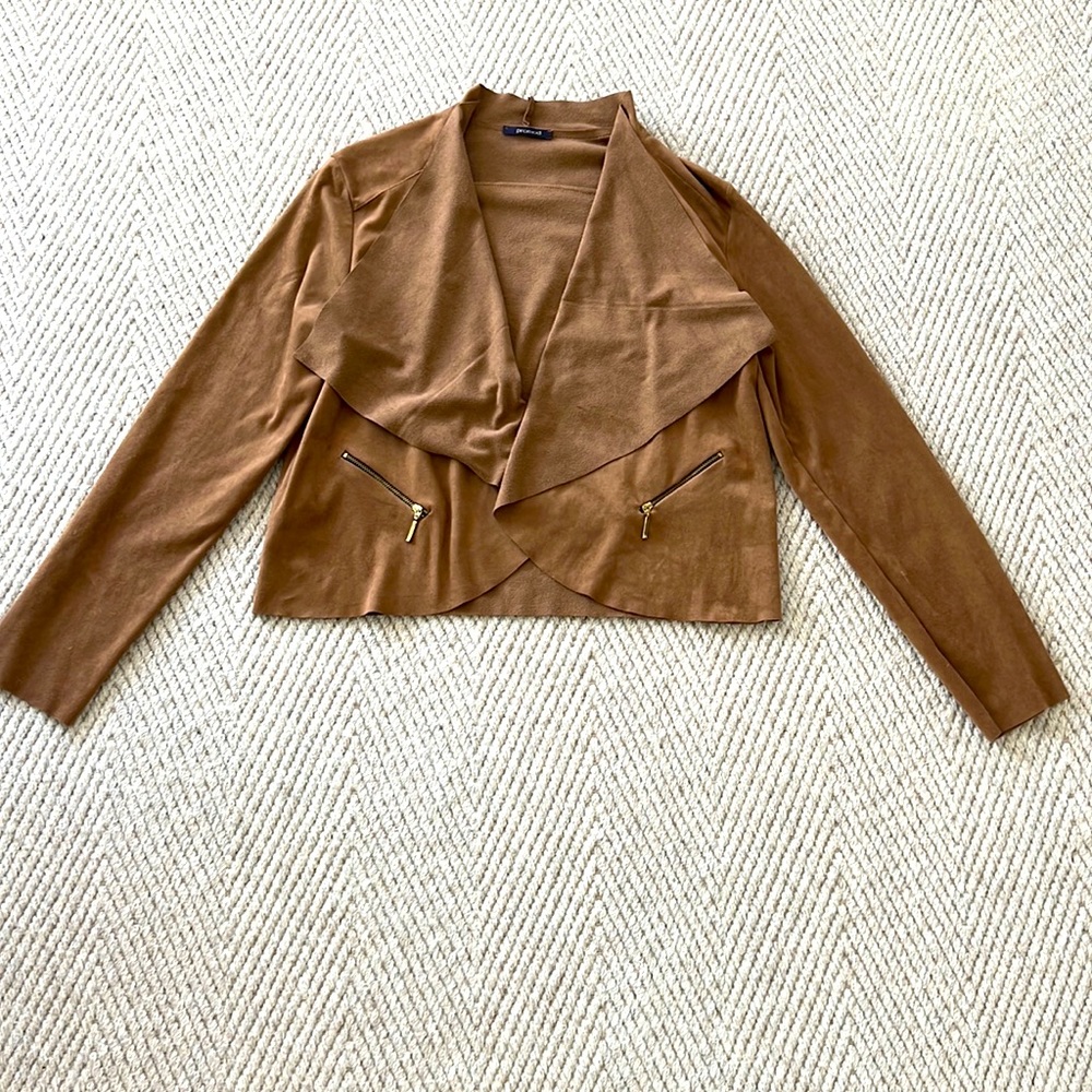 Suede Coat Camel Color